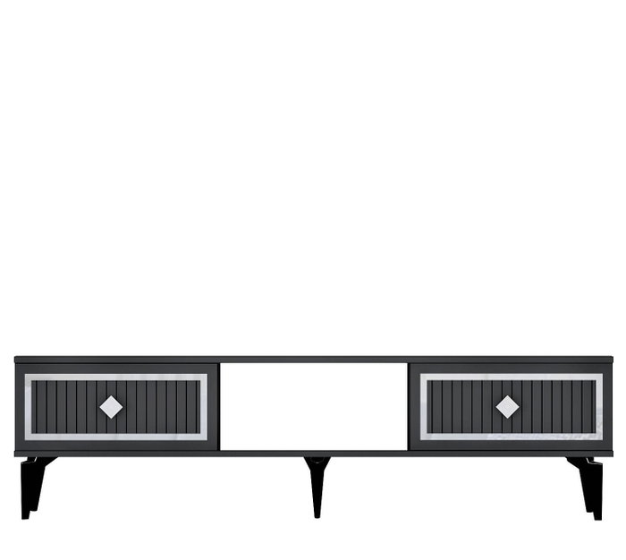 Hanah Home Soporte para TV Antracita y Plata Hanah Home Soporte para TV Antracita y Plata